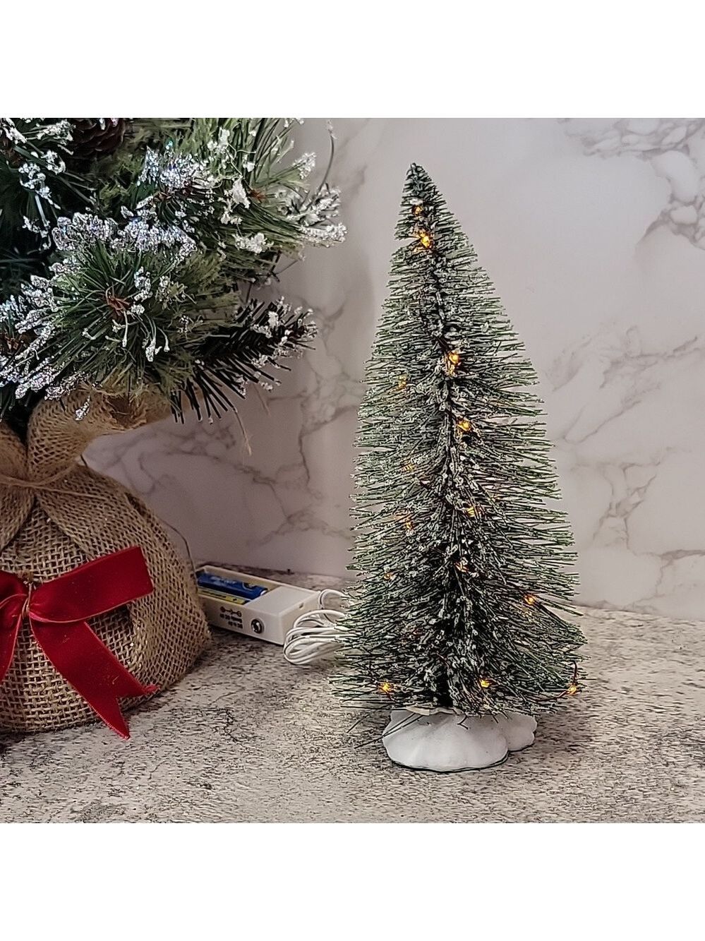vintage o'well bottle brush lighted christmas tree - Picture 1 of 13